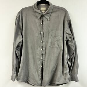 Men's Vintage Large Hager City Casuals long sleeve button down 100% cotton Gray
